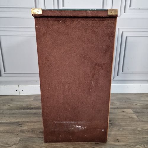 Retro Vintage Velvet Fabric Bedside Side Table Chest Of Drawers Mid Century photo Furniture