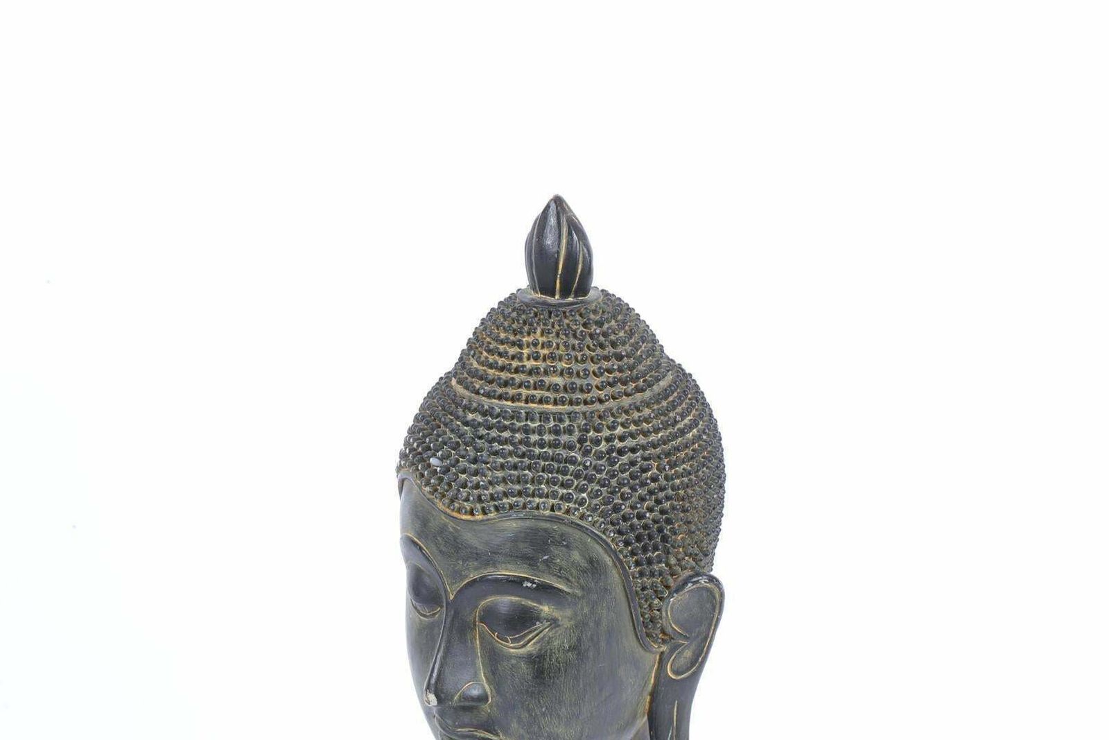 Decorative Buddha Head Stand Antique Resin Buddha Head On Stand 1960 photo furniture