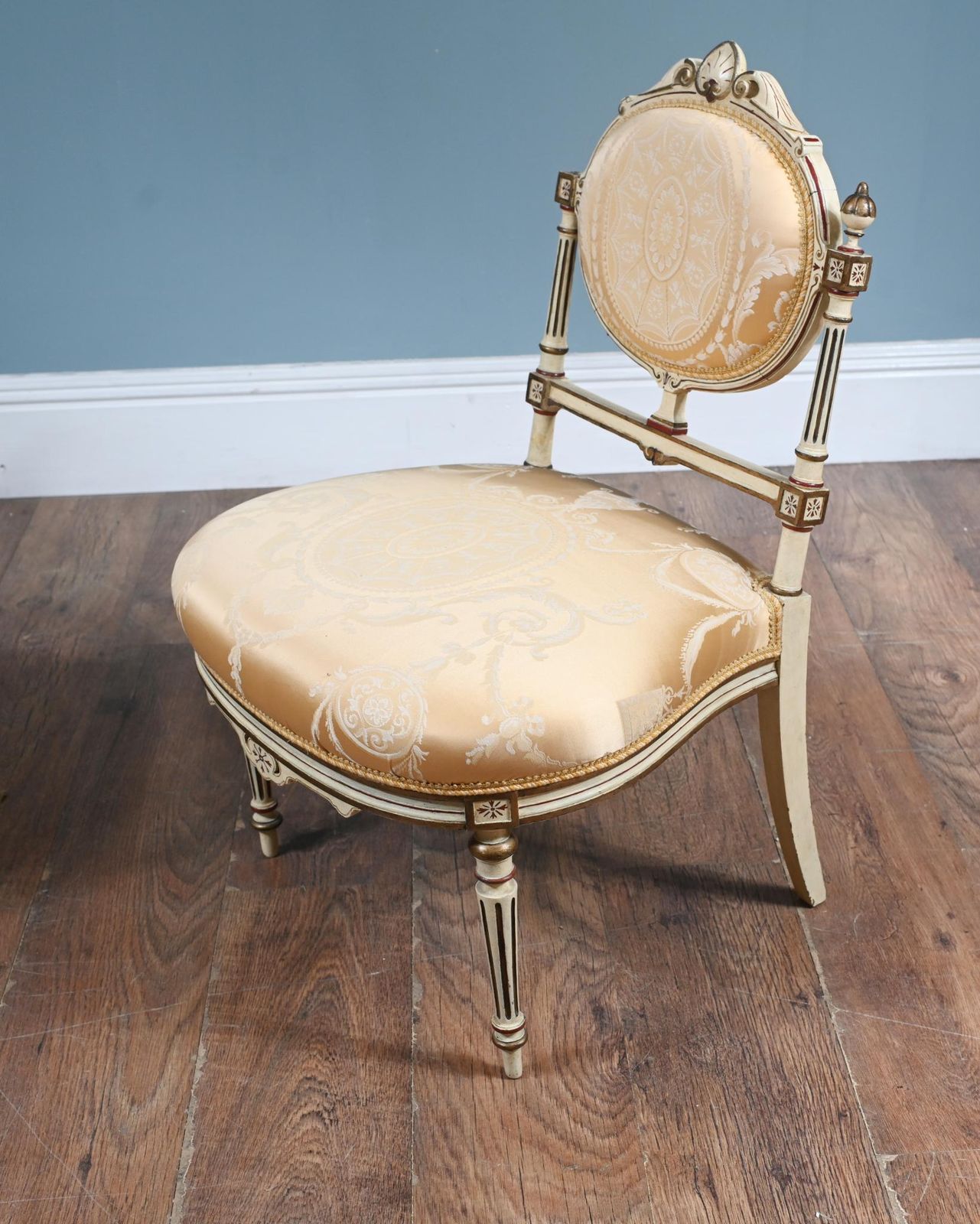 Pair French Neo Classical Chairs Painted Louis XVI Revival photo buy