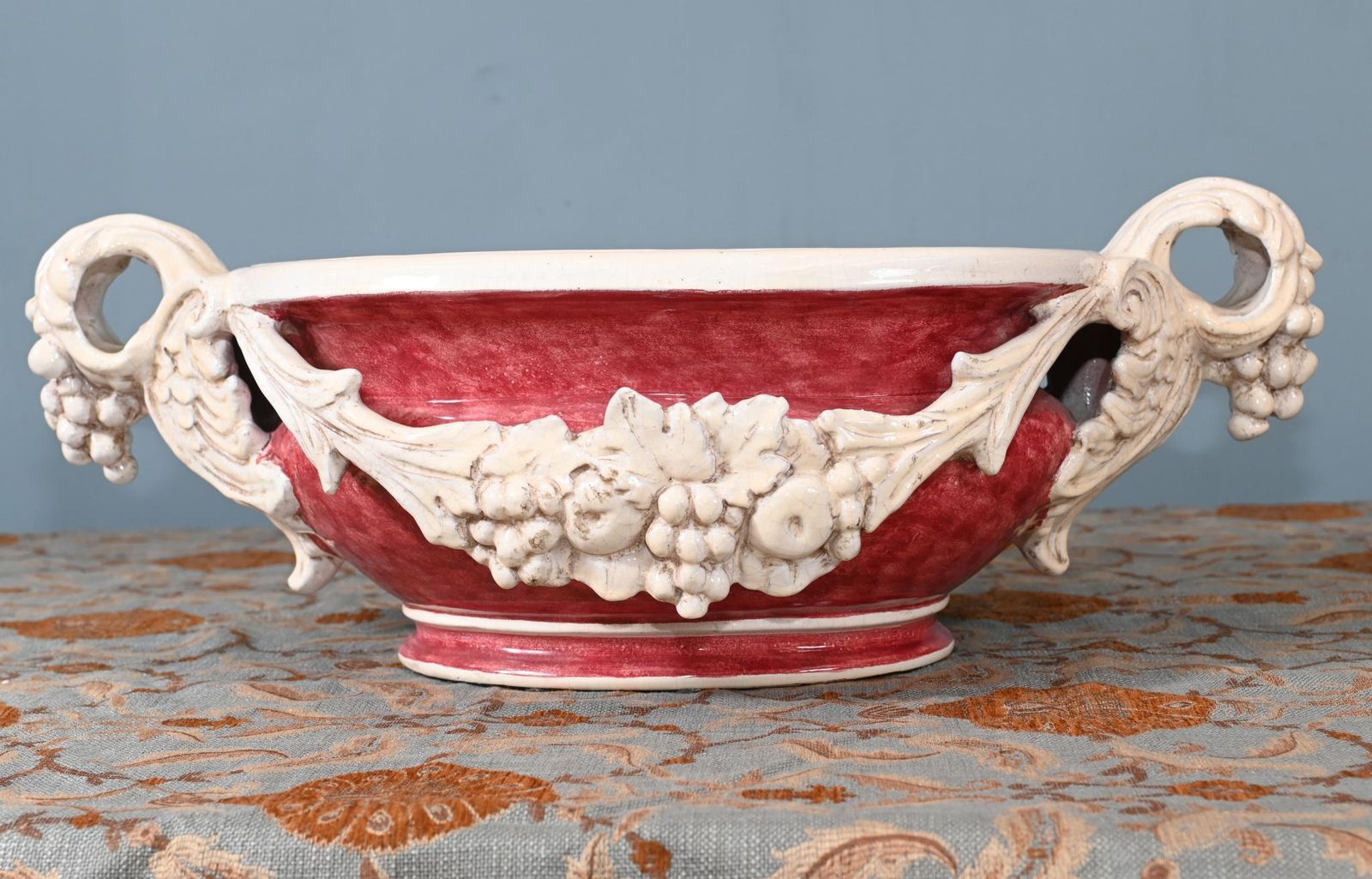 Italian Majolica Porcelain Centrepiece Jardiniere Planter 1930