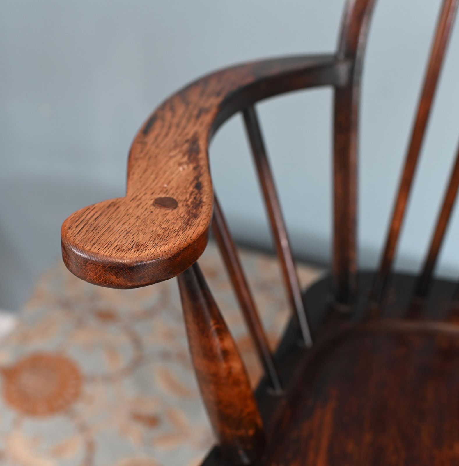 Antique Windsor Rocking Chair Wheelback 1930 photo furniture