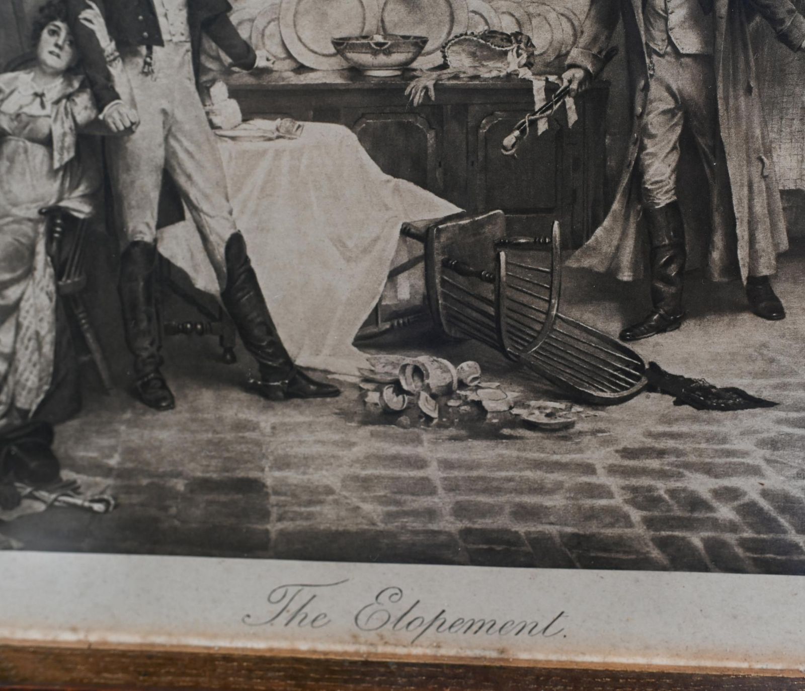 Edwardian Print The Elopement Antique Sepia Tone photo buy