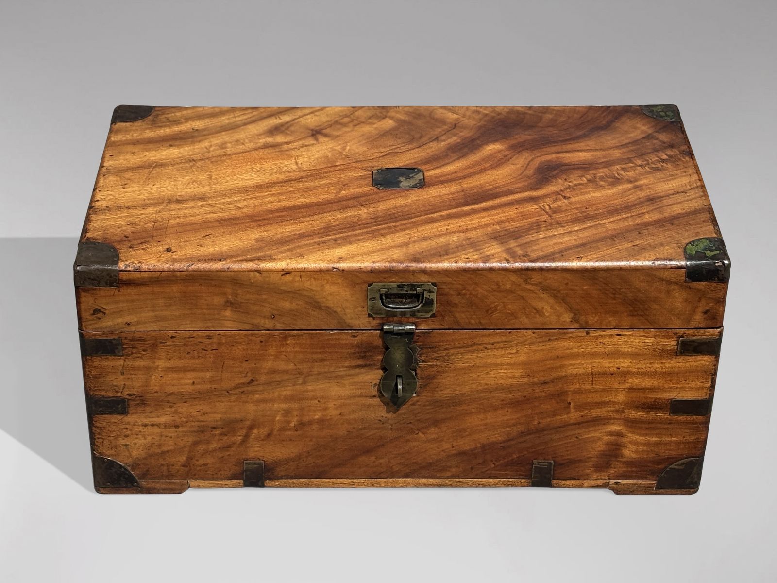 Mid 19th Century Camphor Wood Traveling Trunk With Fitted Interior photo furniture