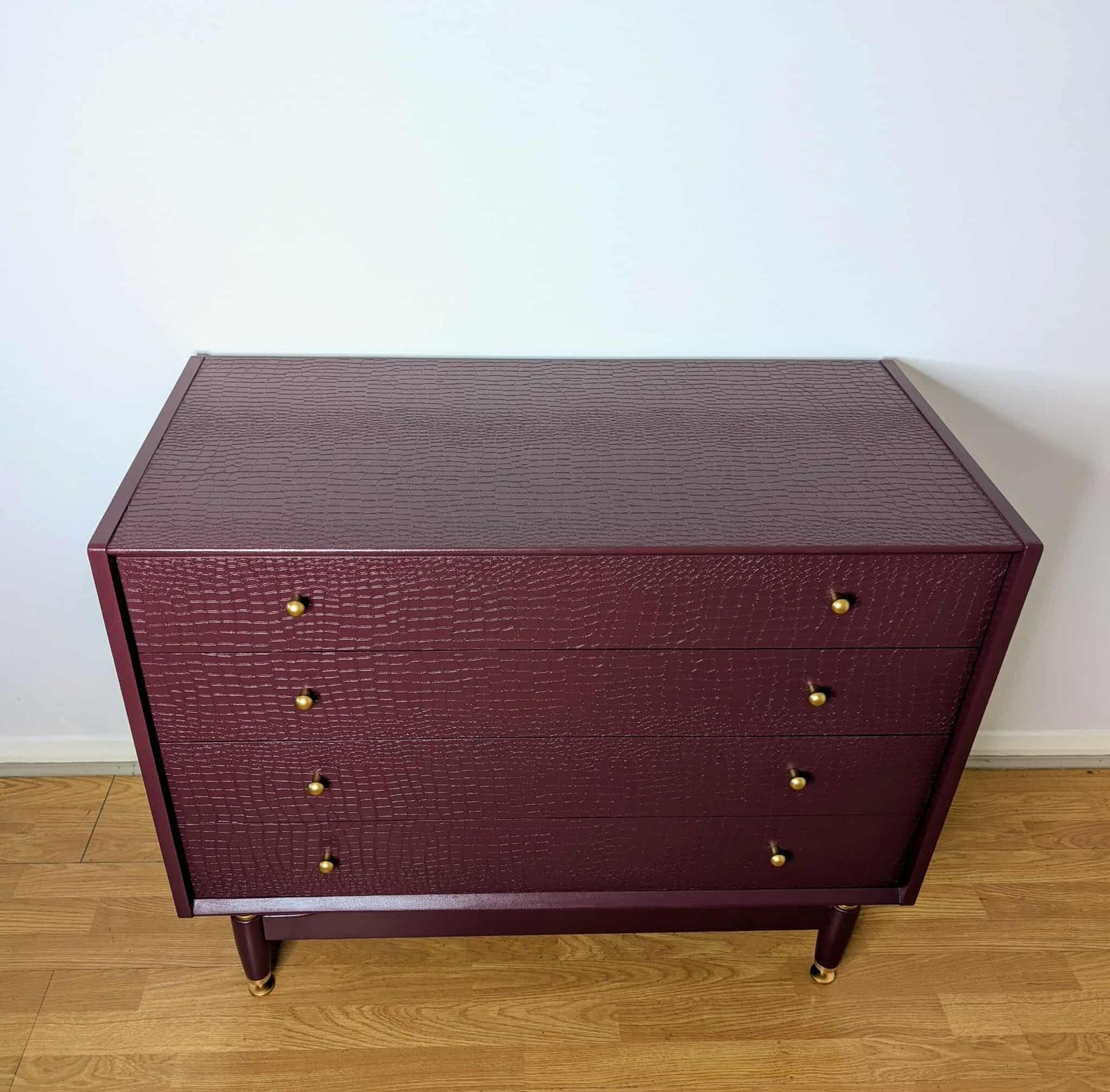 Mid Century G Plan Chest Of Drawers  Decoupaged Chest Of Drawers photo vintage