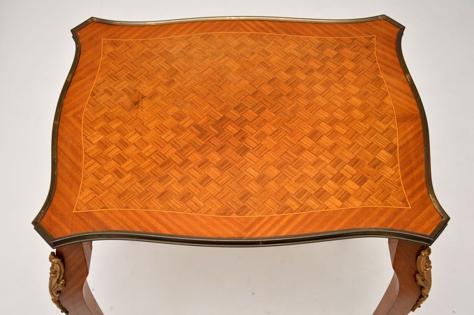Antique French Louis XV Style Parquetry Top Nest Of Tables photo 585.0