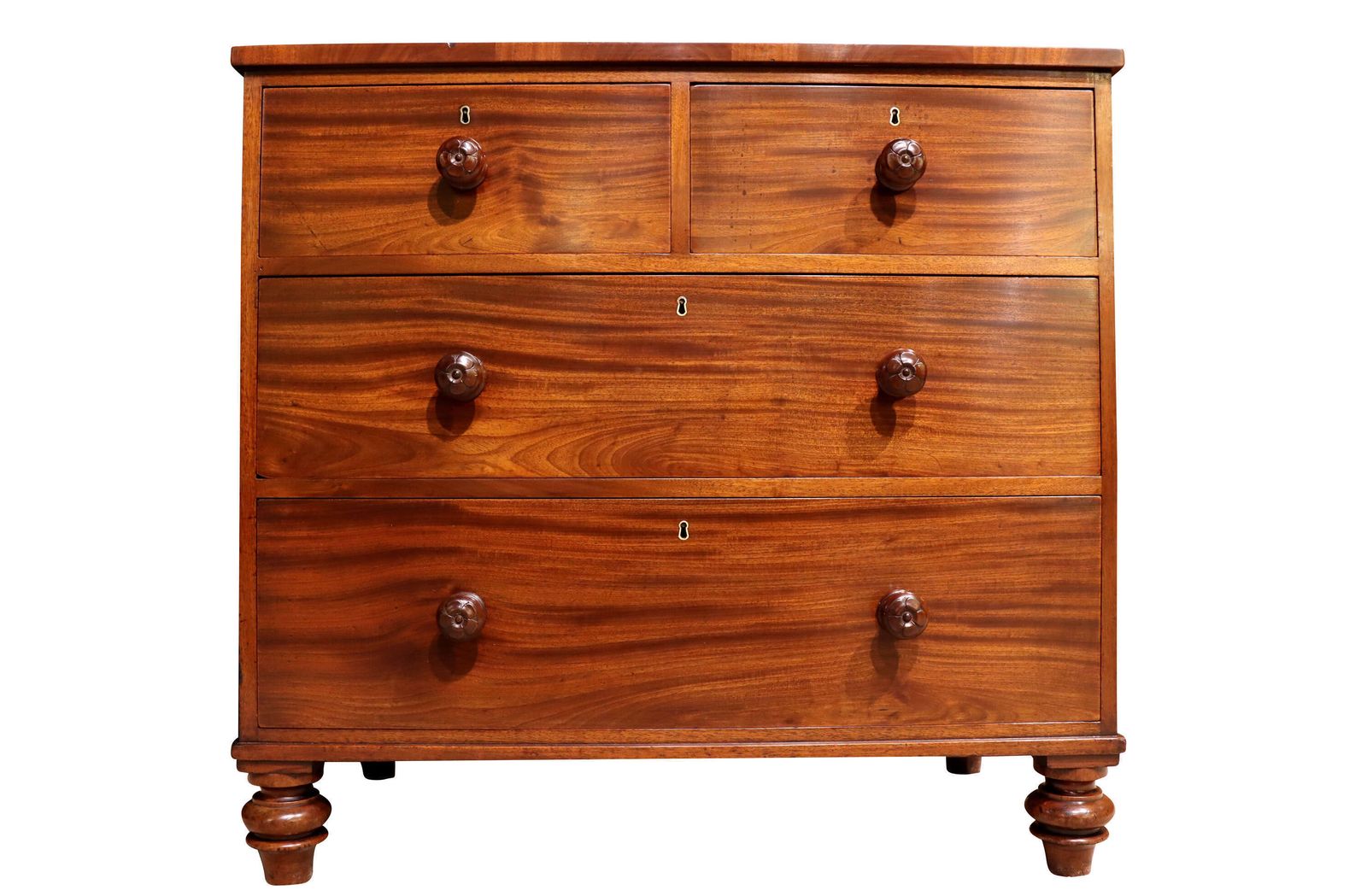 Antique 19th Century Mahogany Chest Of Drawers