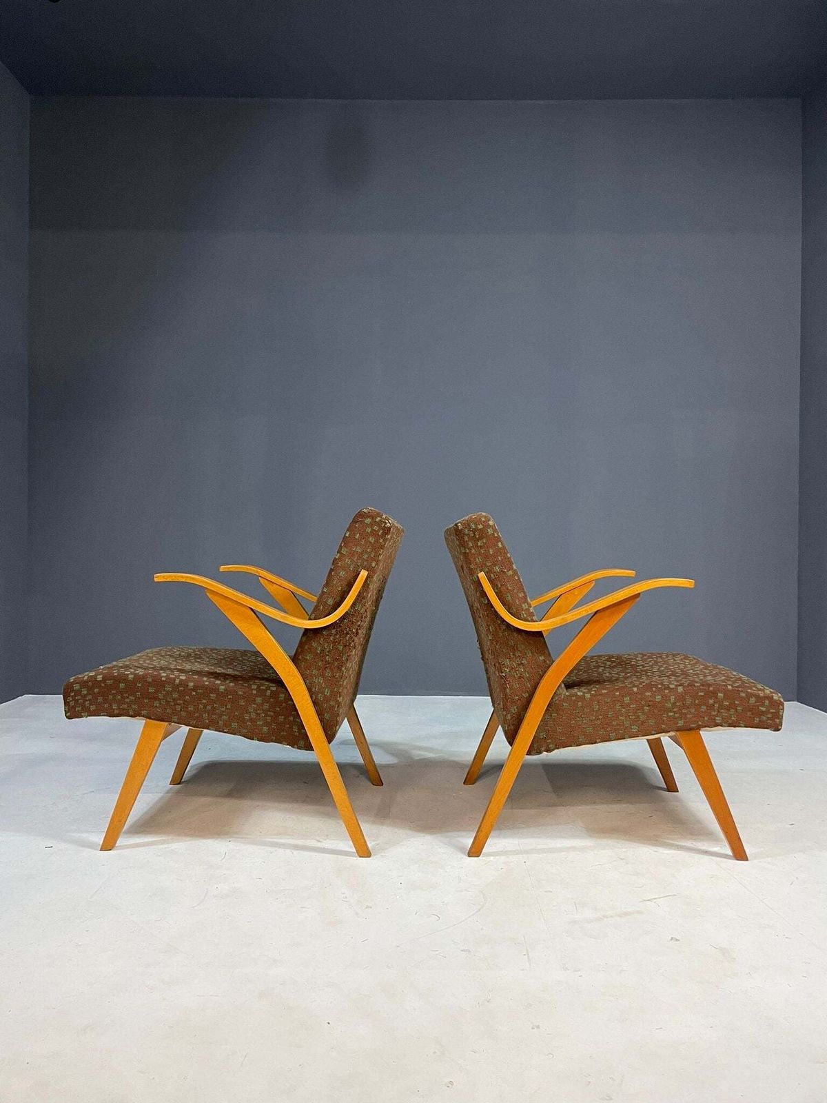 Pair Of Retro Armchairs By Jitona Soběslav, Czechoslovakia, 1970s photo furniture