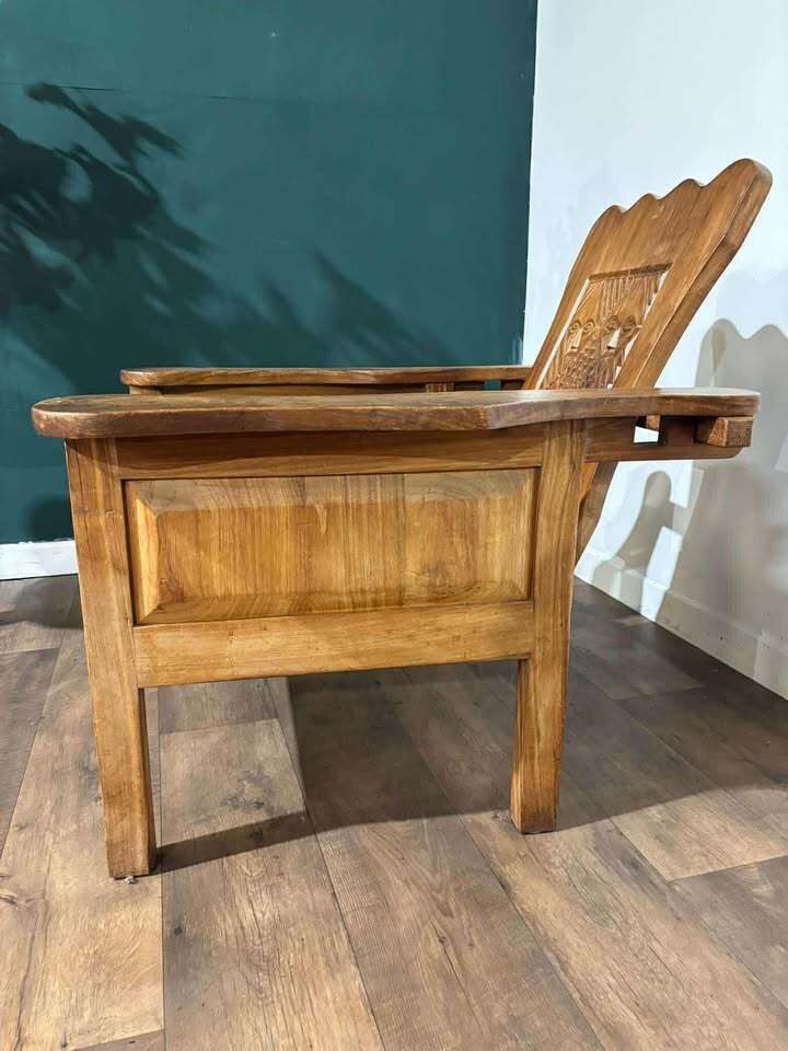 photo for sale Adjustable Decorative Chair With Tribal Inspired Carvings