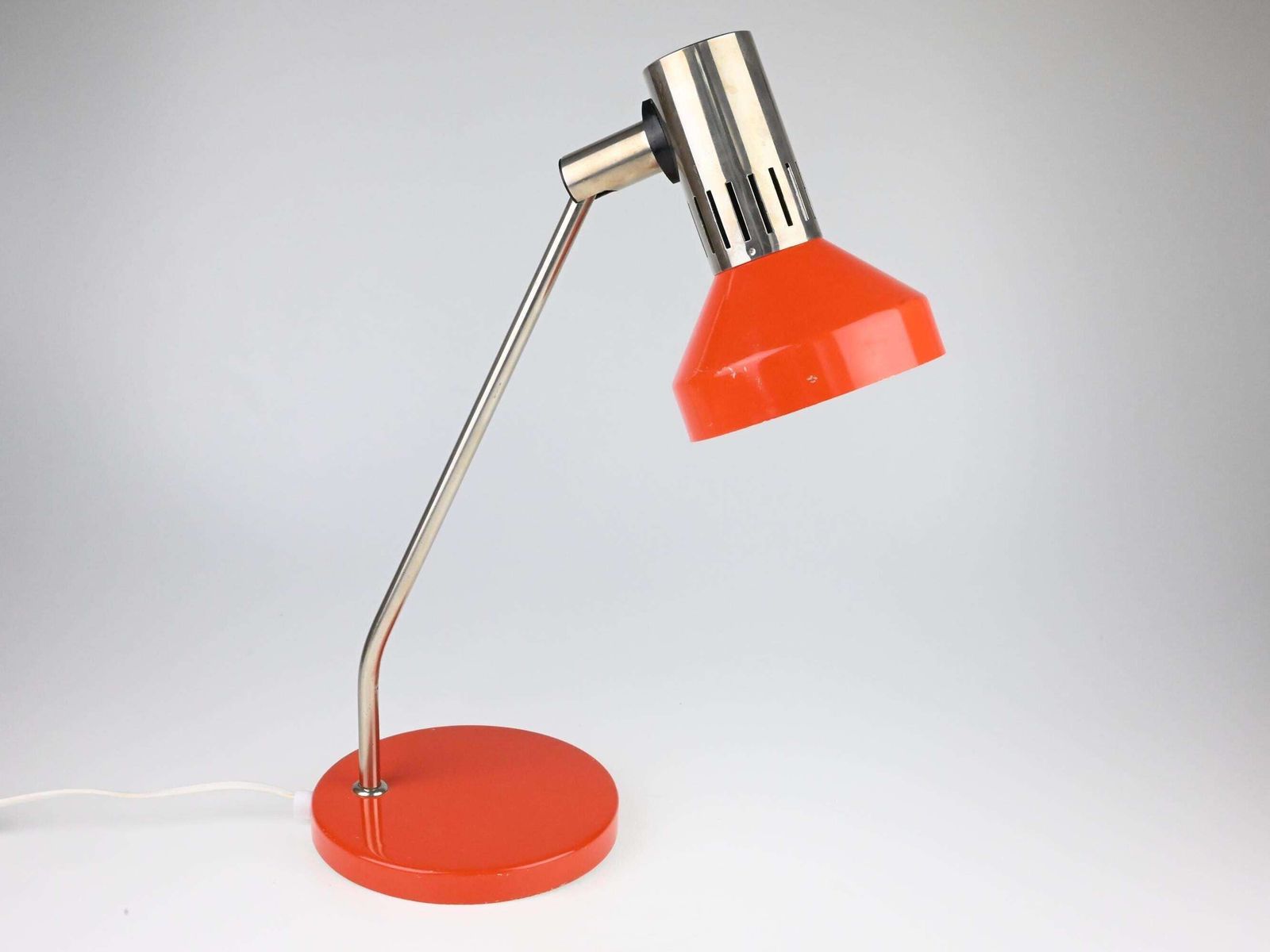 Vintage Red Table Lamp, Aka Ddr Lamp, Red Lamp, Mid Century Lamp, Table Lamp, Desk Lamp, Bedside Lamp, Table Light, Lighting, Vintage Lamp