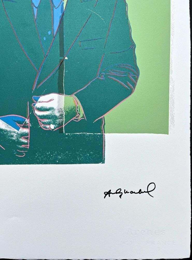 After Andy Warhol, John Gotti Dark Green , 1980s, Lithograph photo furniture