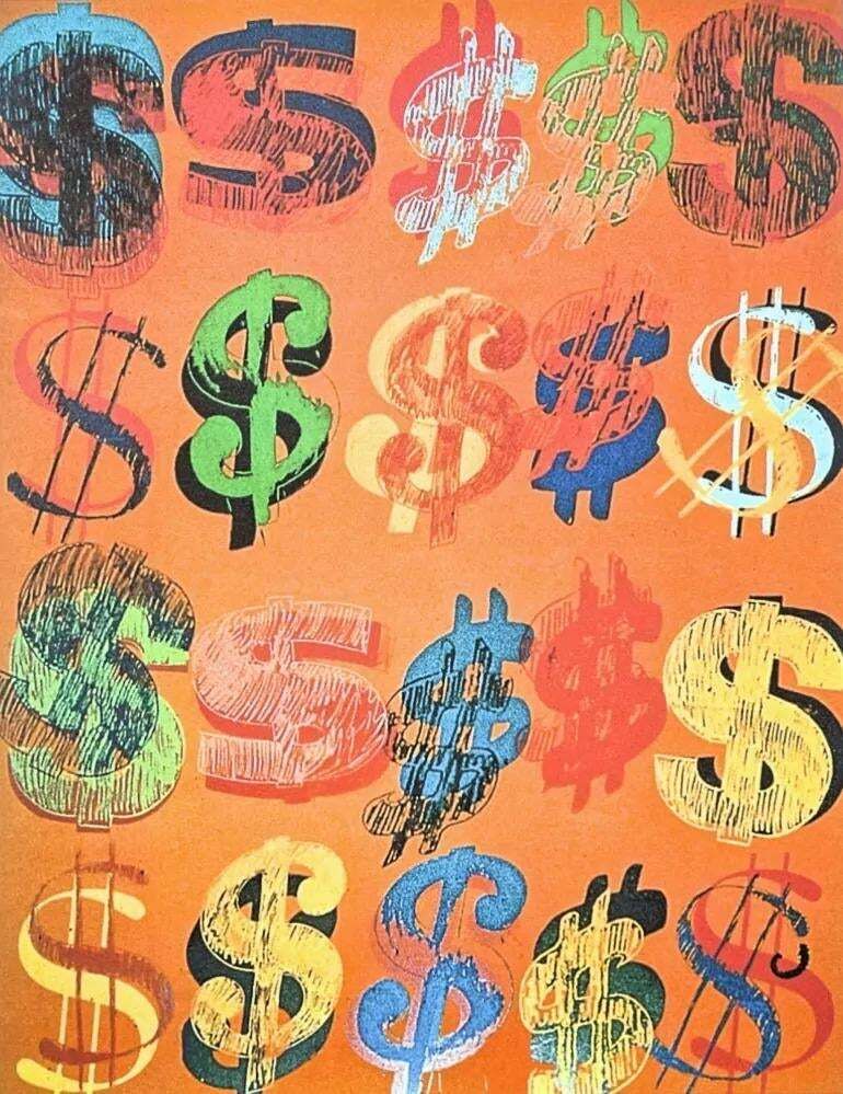 After Andy Warhol, 20x Dollar Sign, 1980s, Lithograph photo for sale