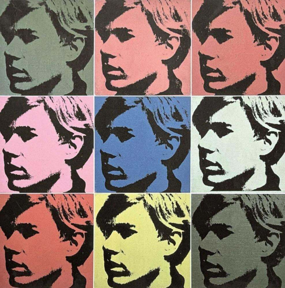 After Andy Warhol, 9x Self Portrait, 1980s, Lithograph photo Art