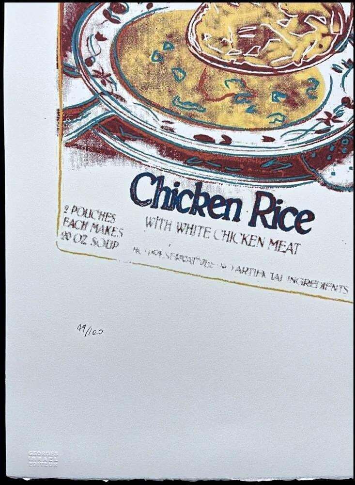 After Andy Warhol, Campbell's Soup Chicken Rice, 1980s, Lithograph photo Art