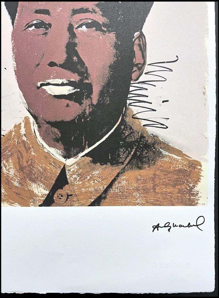 After Andy Warhol, Mao Zedong Brown, 1980s, Lithograph photo furniture