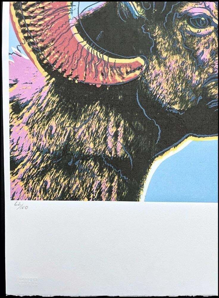 After Andy Warhol, Bighorn Ram Pink Blue, 1980s, Lithograph photo Art
