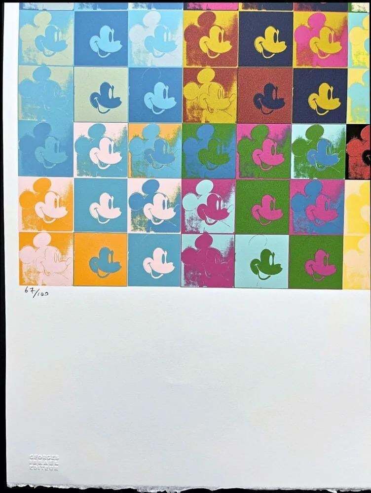After Andy Warhol, Mickey Mouse Color Collage , 1980s, Lithograph photo for sale