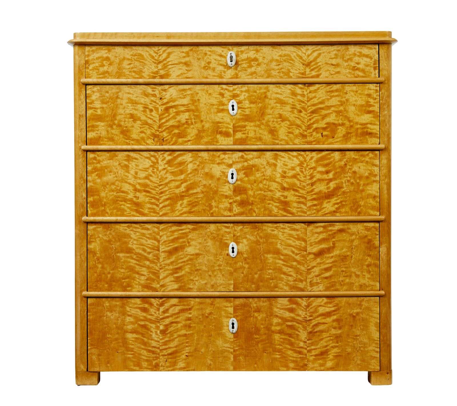 photo furniture 19th Century Swedish Flame Birch Chest Of Drawers