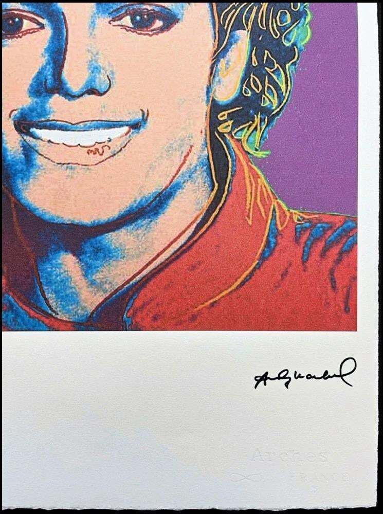 After Andy Warhol, Michael Jackson Dark Pink , 1980s, Lithograph photo furniture
