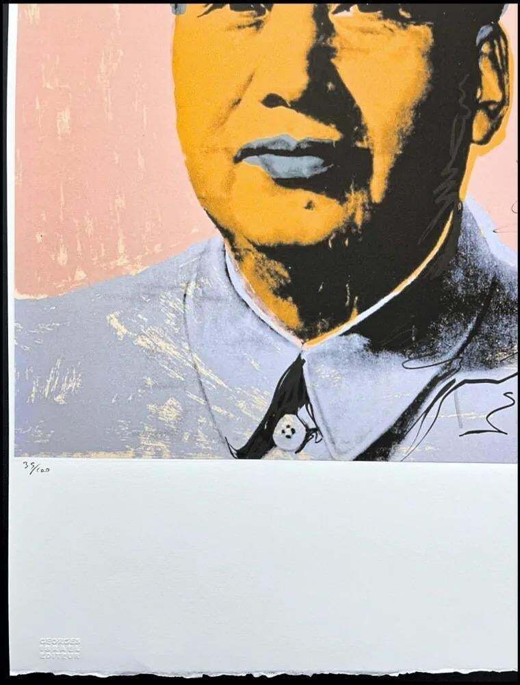 After Andy Warhol, Mao Zedong Yellow, 1980s, Lithograph photo Art