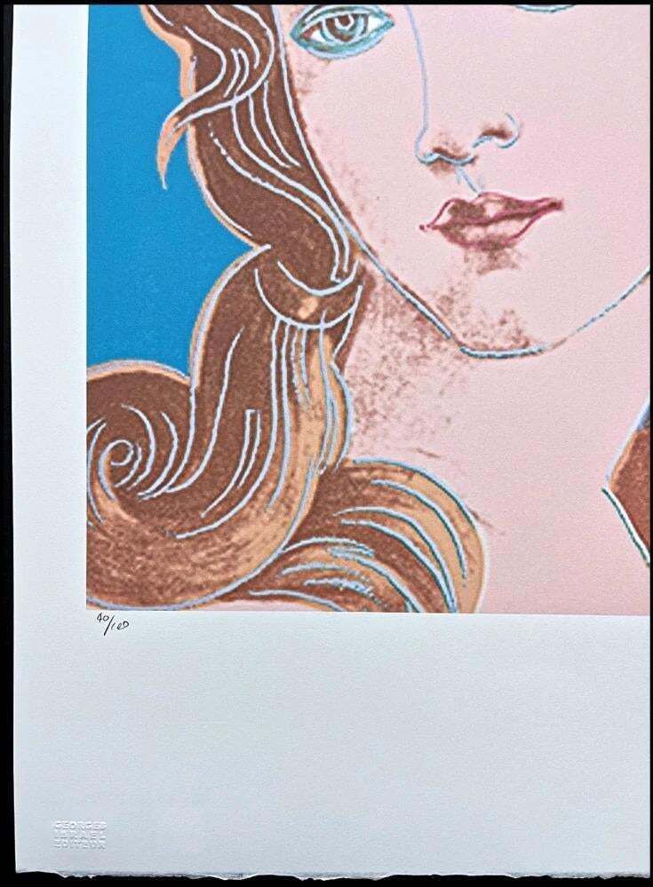 After Andy Warhol, Birth Of Venus Blue, 1980s, Lithograph photo furniture