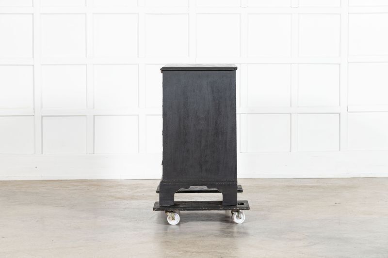 photo furniture George III Ebonised Mahogany Graduated Writing Chest Drawers
