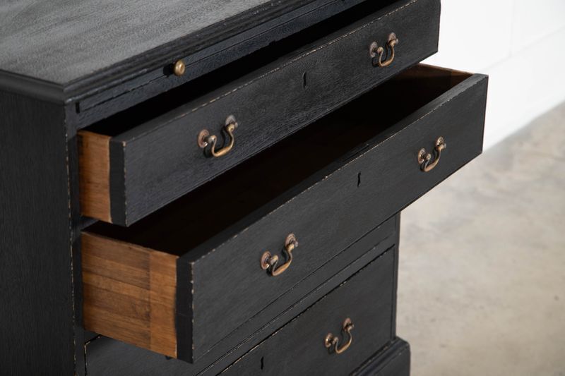 photo for sale George III Ebonised Mahogany Graduated Writing Chest Drawers