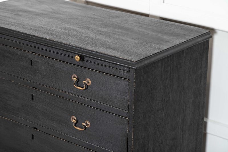 3163.0 George III Ebonised Mahogany Graduated Writing Chest Drawers photo