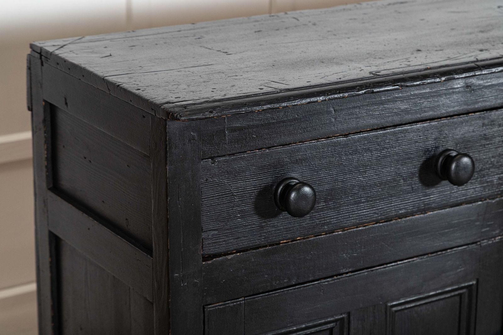 photo for sale 19thc English Country Ebonised Pine Dresser Base