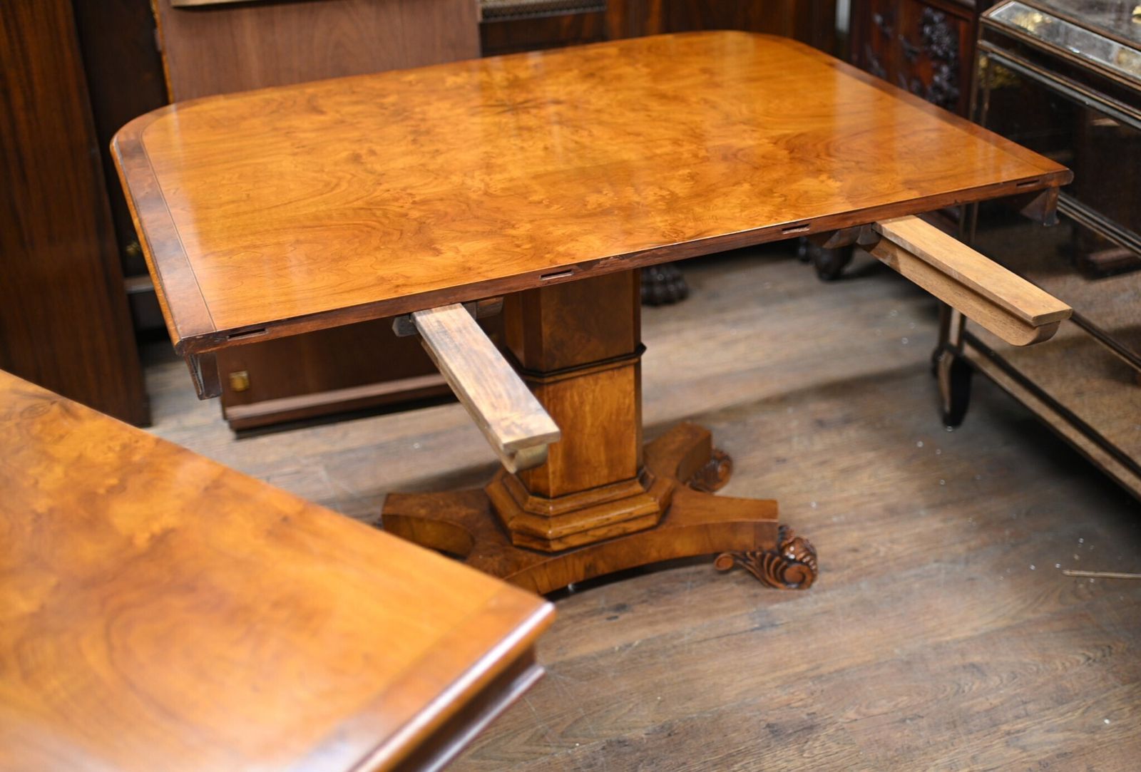 Extending Regency Dining Table   Walnut Tables George Bullock Base photo 7500.0