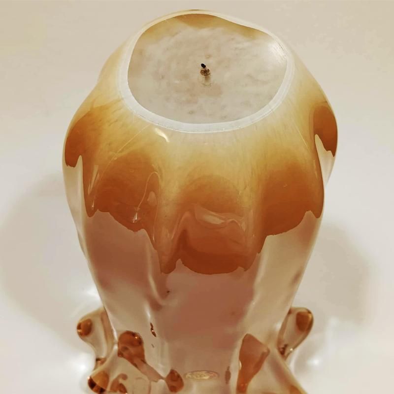 Stunning Jacketed Vase In Hand Worked Murano Glass. Made In Italy. photo buy