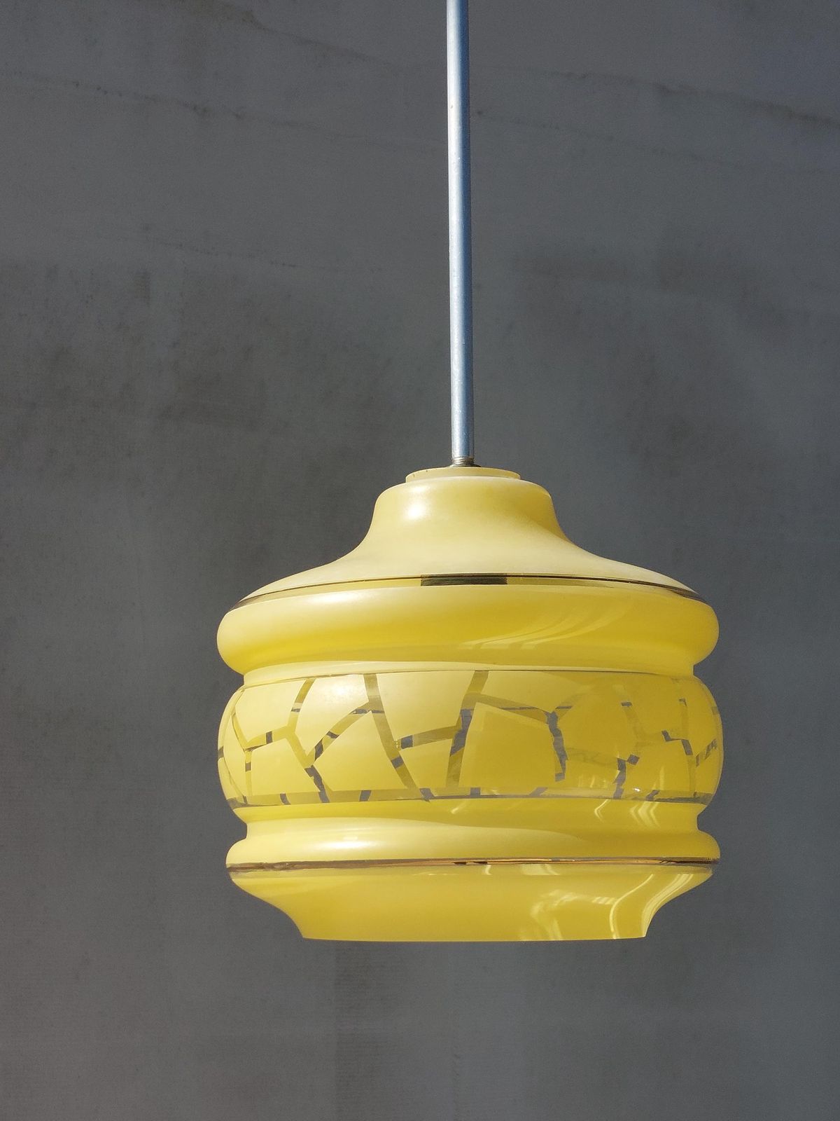 Art Deco Style Chandelier Art Deco, Vintage Pendant Light, Vintage Lighting, Vintage Ceiling Lamp, Italy, 60's photo for sale