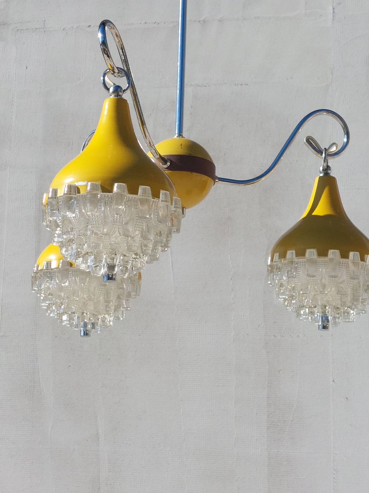 Retro Pendant Lamp /Retro Ceiling Light/Space Age Pendant Lamp/Space Age Chandelier/Mcm Pendant Lamp/Vintage Chandelier/Pineapple Shape/70's photo vinterior