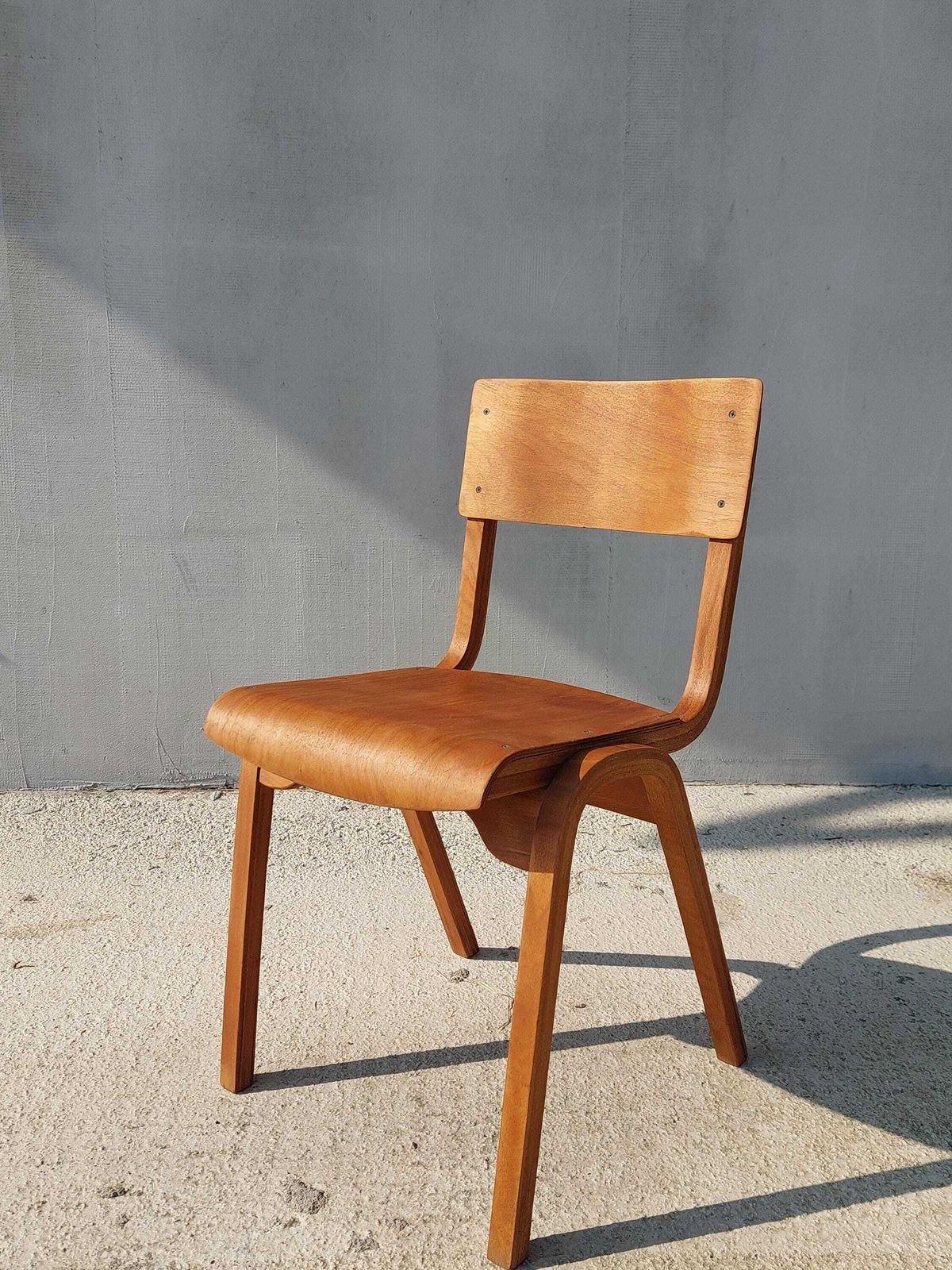 Mid Century Children's Chair, Kid's Chair, Beech Wood, Anatomical Chair, Kid's Room, 1970s