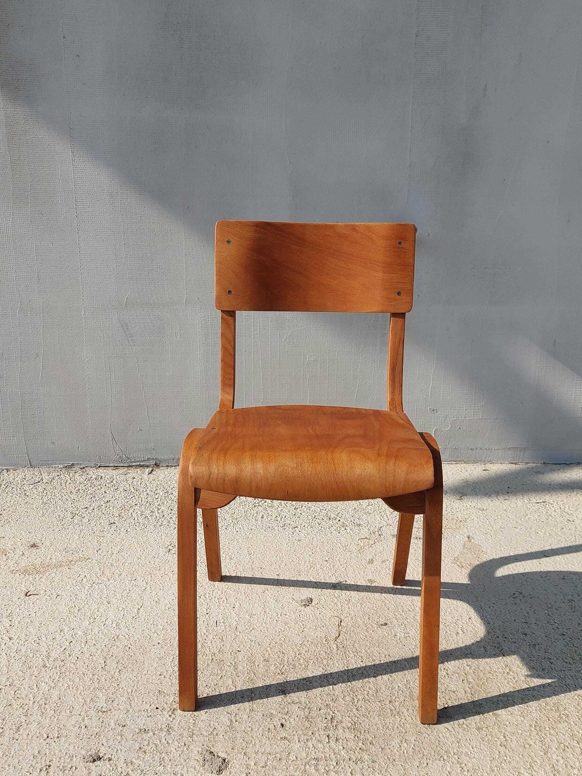 Mid Century Children's Chair, Kid's Chair, Beech Wood, Anatomical Chair, Kid's Room, 1970s photo for sale