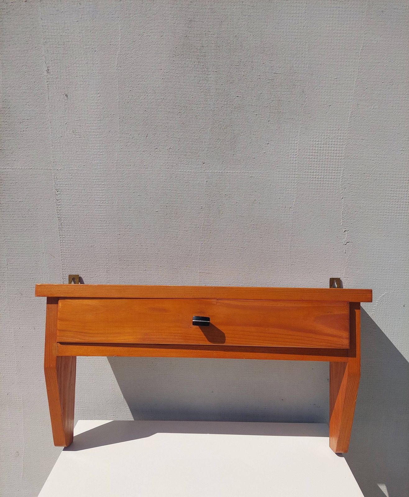 Vintage Wall Shelf With Drawer/Rustic Kitchen Schelf With Drawer/Wall Schelf/Small Wall Cabinet/Farmhouse/ Rustic/Cottage/Shabby Chic/1970's photo for sale