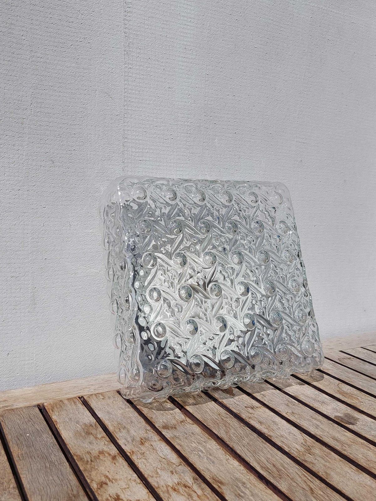 Mid Century Bubble Glass Wall Lamp, Minimalist Bubble Glass Wall Sconce, Mid Century Lighting, Large Retro Wall Light, 1970"S photo Lighting