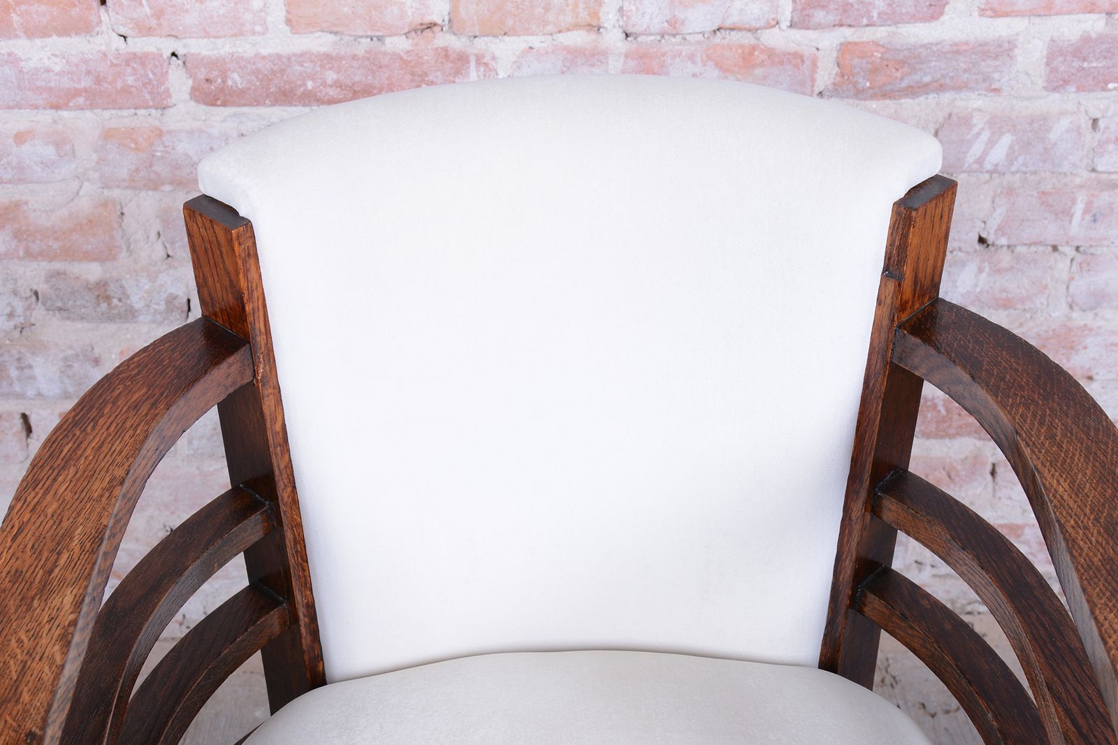 Set Of Four Restored Art Deco Armchairs, By O. Wagner, Oak, Austria, 1910s photo 4450.0