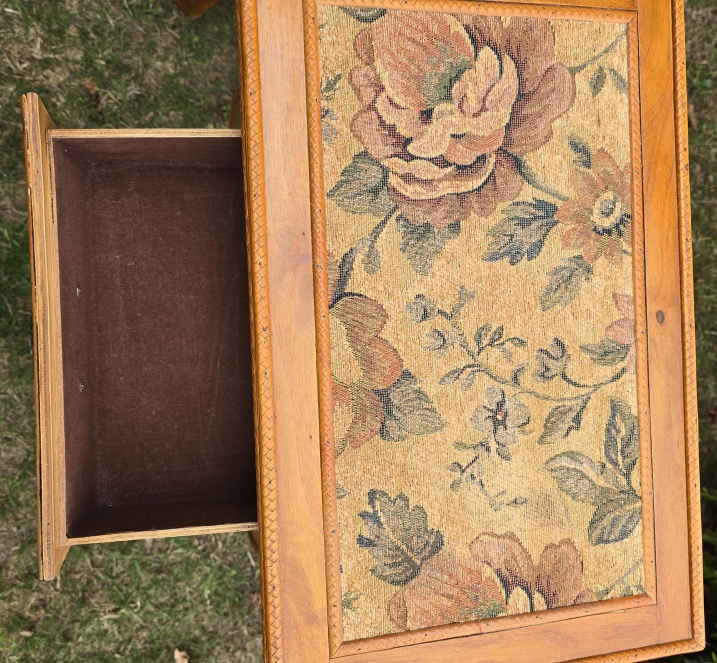 Antique French European Tapestry Nightstands photo buy