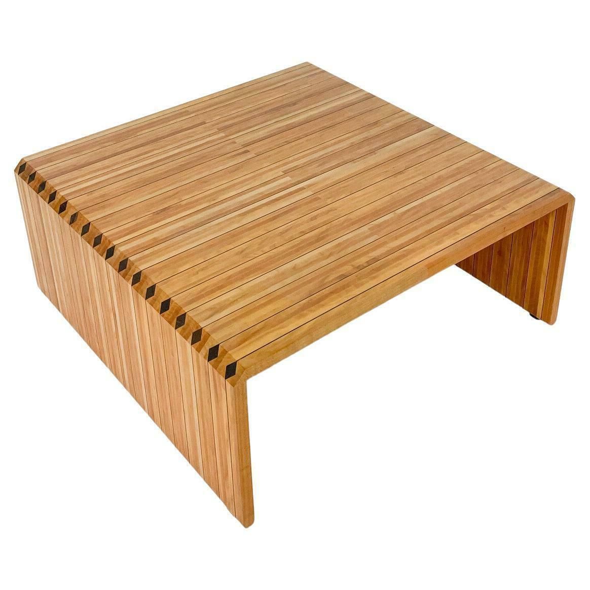Mid Century Modern Italian Wooden Coffee Table, 1970s