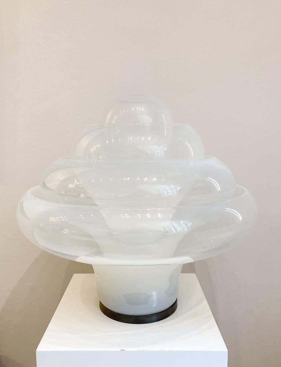 Lotus Table Lamp By Carlo Nason For Mazegga, Murano Glass, Italy, 1960s photo for sale
