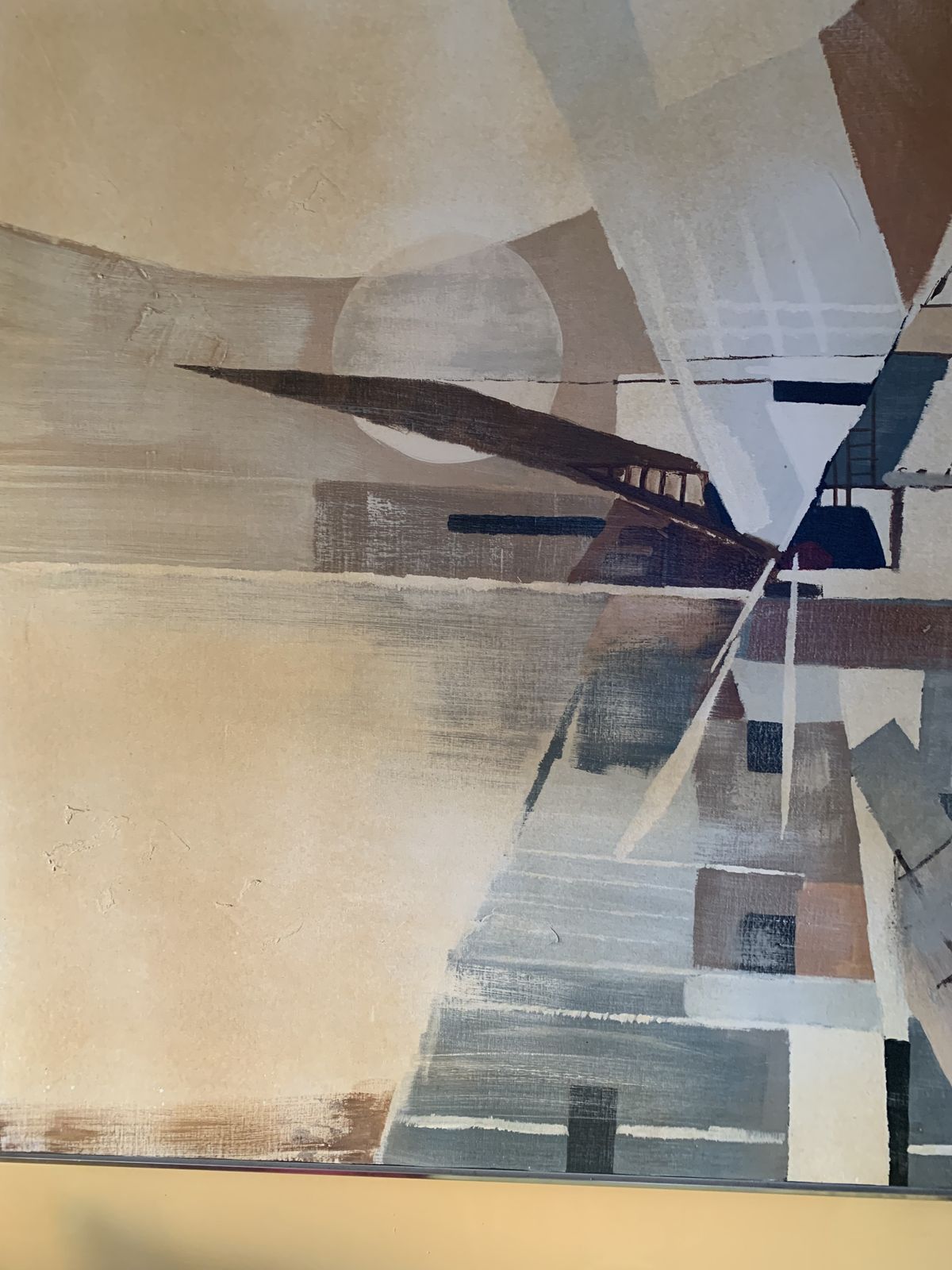 Large Oil On Canvas By Lee Reynolds ,Featuring A Contemporary Windmill. photo 2500.0