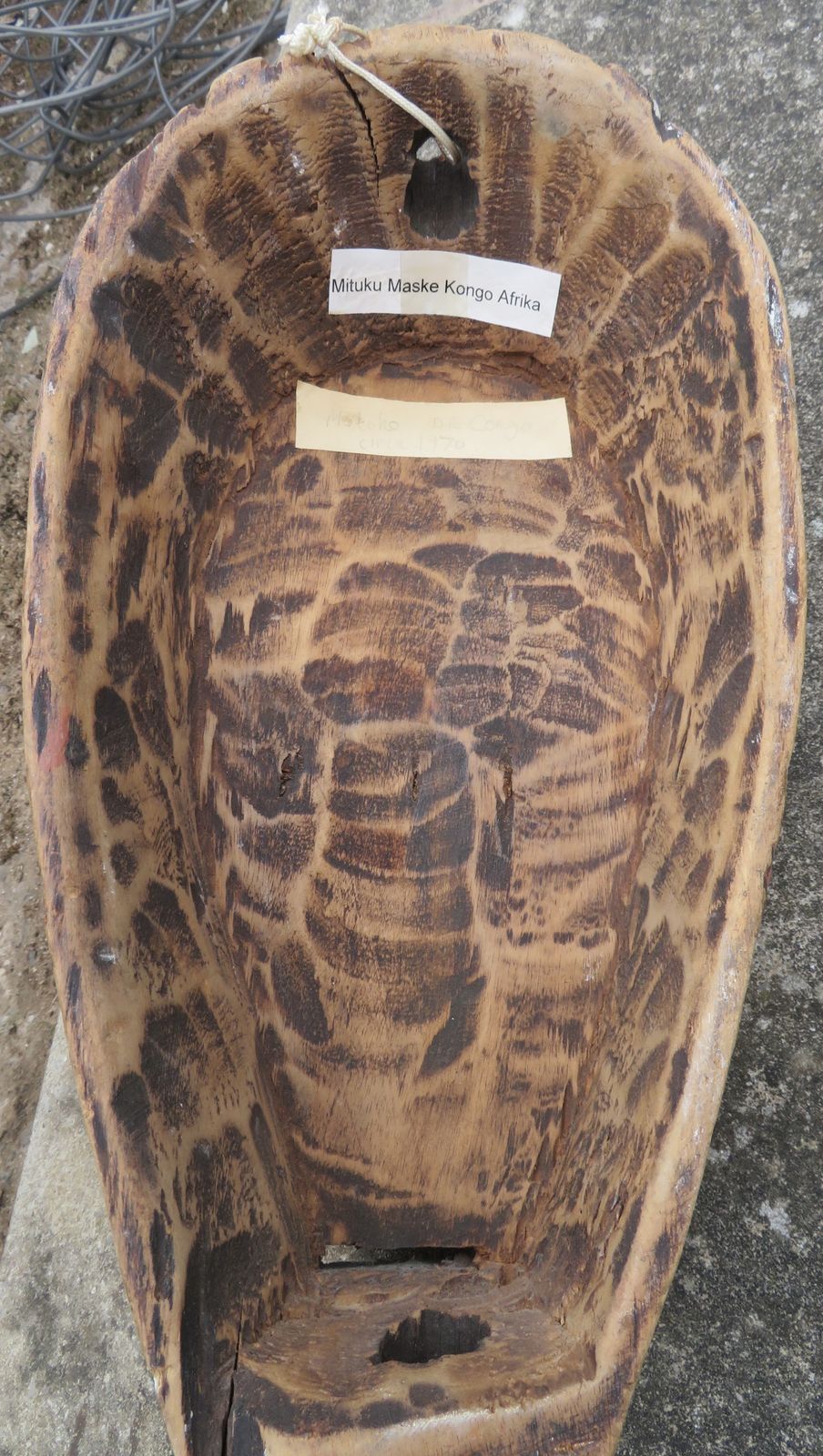 Metoko African Mask. Tribal Art. D R Congo, Circa 1970. photo vintage