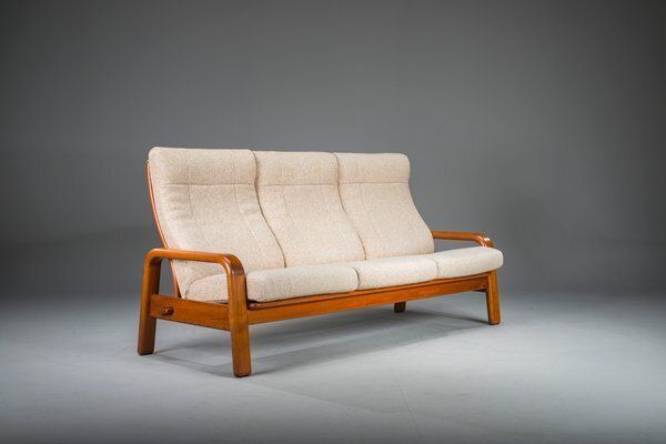 Furniture Mid Century Modern Danish Three Seater Teak Sofa, 1960s photo