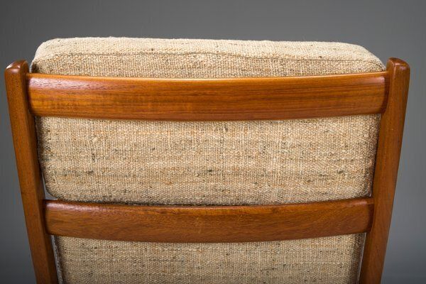 Set Of Senator Highback Armchair & Ottoman In Teak By Ole Wanscher For Poul Jeppesen Collectors, Cado, 1960s photo furniture