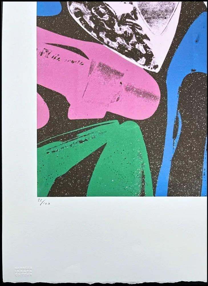 After Andy Warhol, Diamont Dust Shoes, 1980s, Lithograph photo furniture