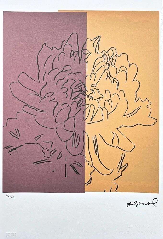 After Andy Warhol, Chrysanthemum Purple Beige, 1980s, Lithograph