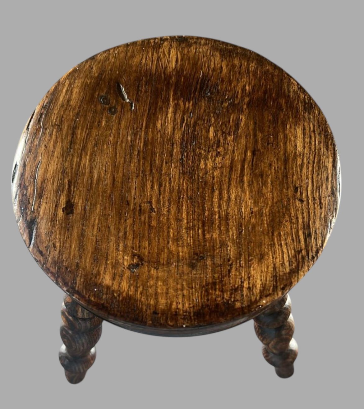 A 19th Century Four Legged Oak Stool photo for sale