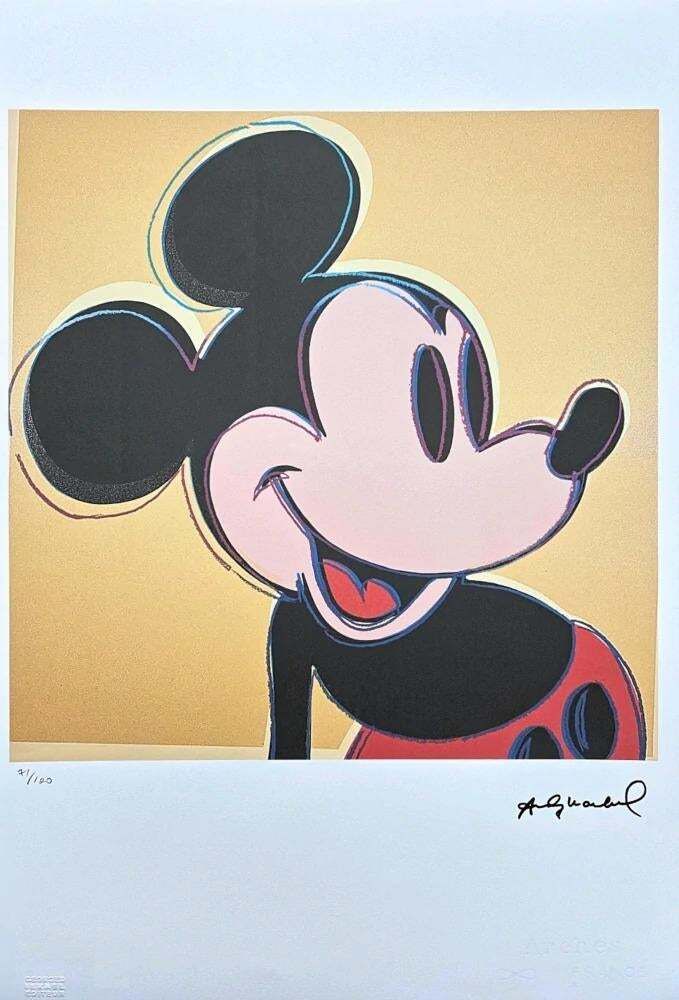 After Andy Warhol, Mickey Mouse Brown Gold, 1980s, Lithograph