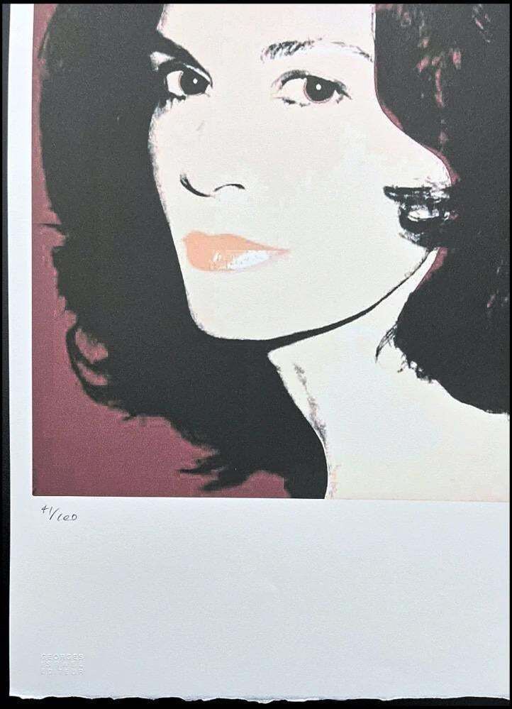 After Andy Warhol, Florinda Bolka, 1980s, Lithograph photo furniture