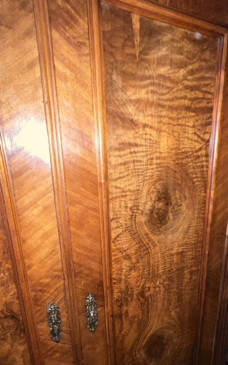 photo for sale A Grunderzeit Walnut Veneered Wardrobe